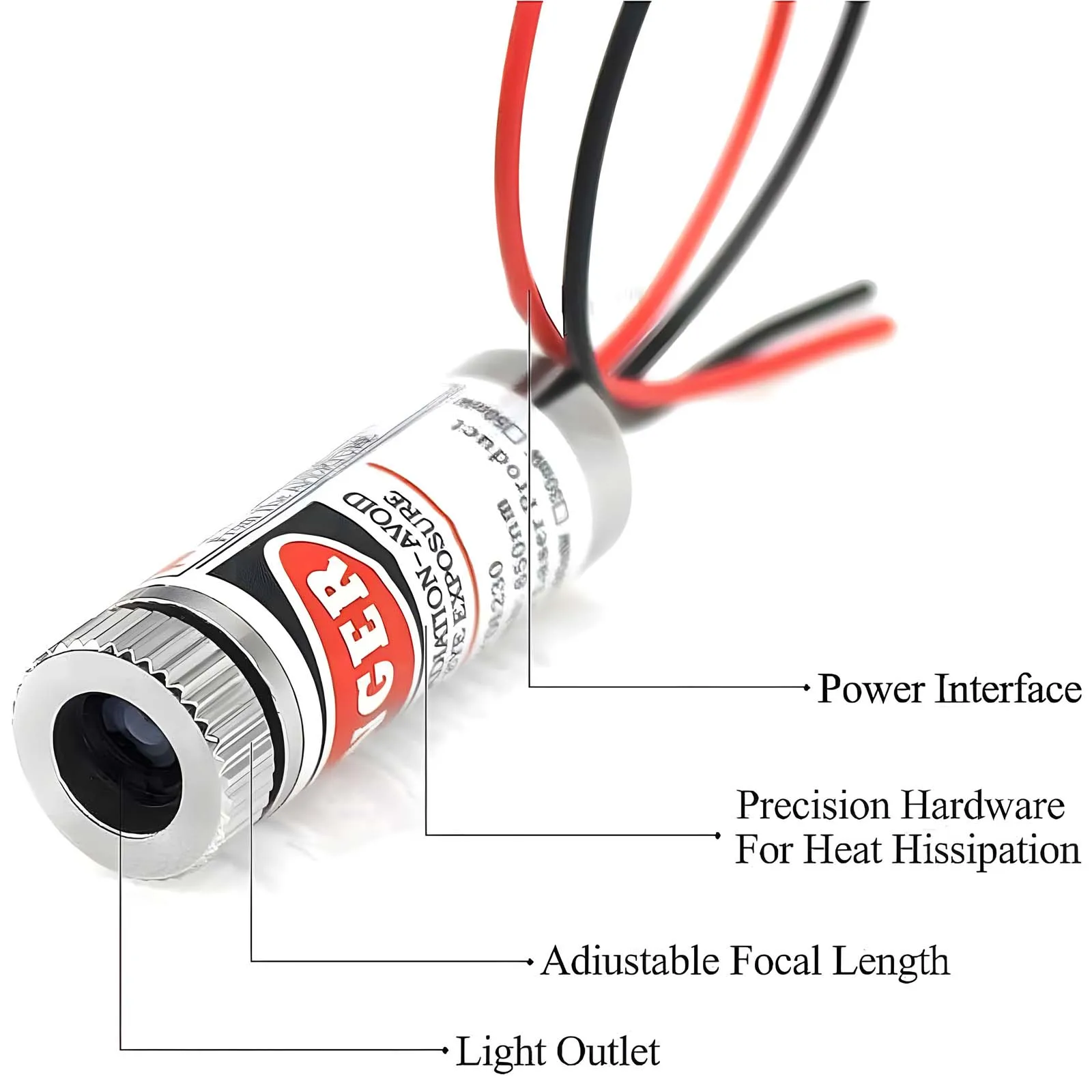 650nm Laser Point /Line/Cross 12mm Red Line Industrial Module 5mw Adjustable Focal Length