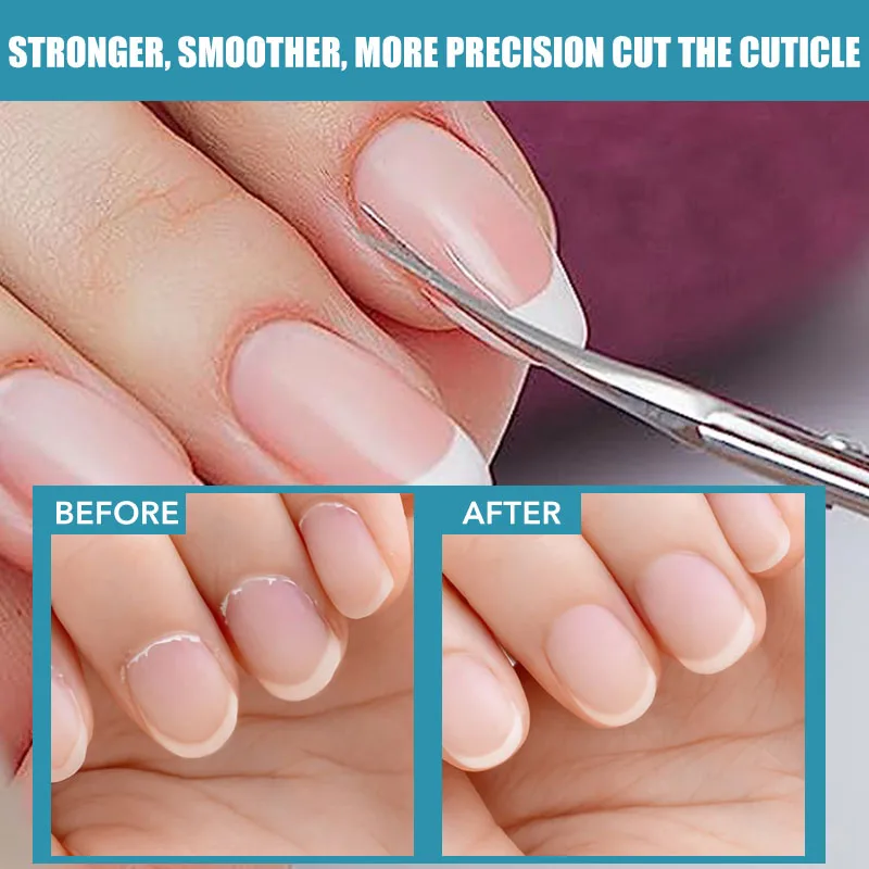 Stainless Steel Cuticle Scissors Dead Skin Remover For Nails Art Clippers Russian Nail Scissors Manicure Curved Tip Scissor image 3