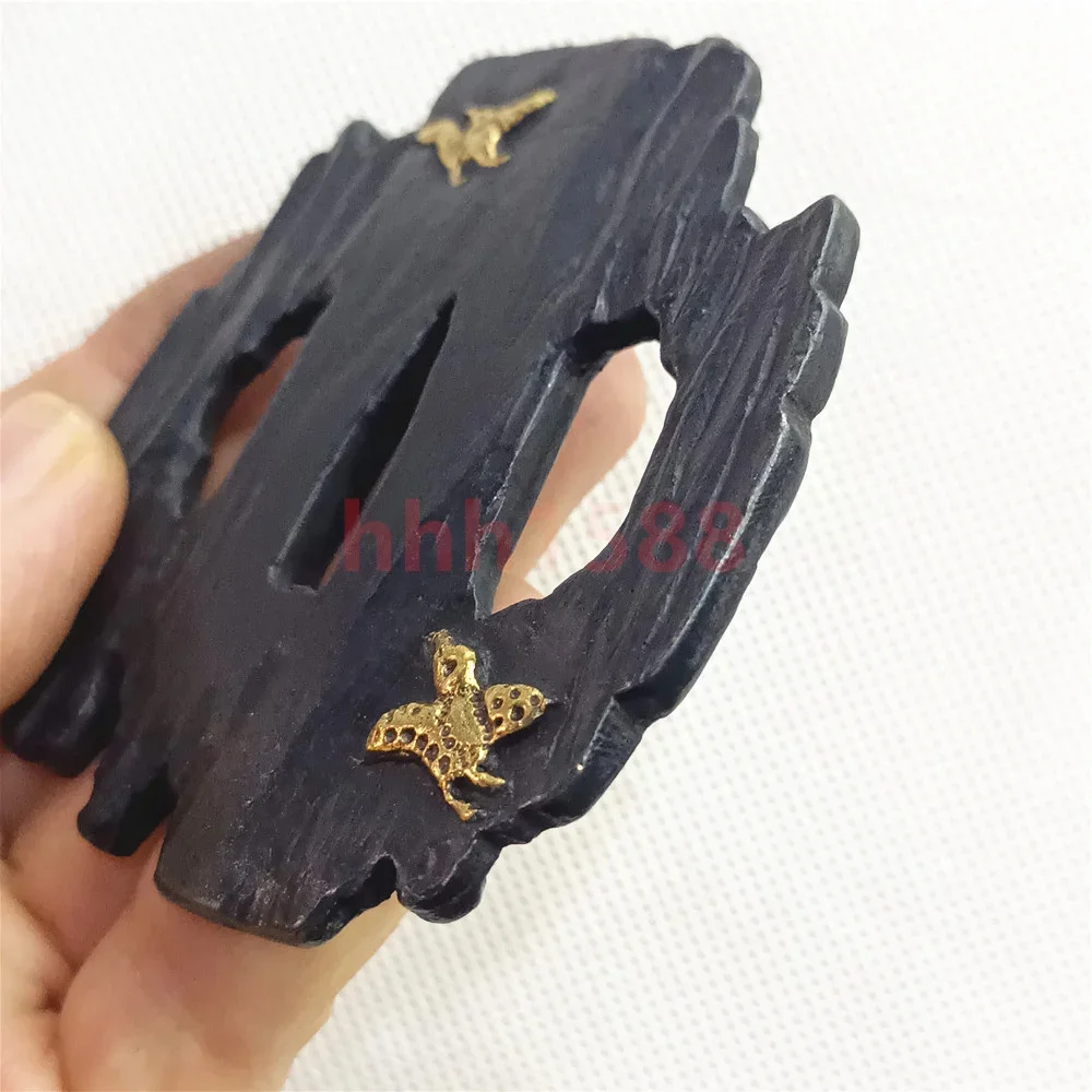 Unique Copper Brass Plated Gold Silver Tsuba Handguard Fuchi Kashira Menuki For Japan Real Japanese Samurai Katana Sword Fitting - view 5