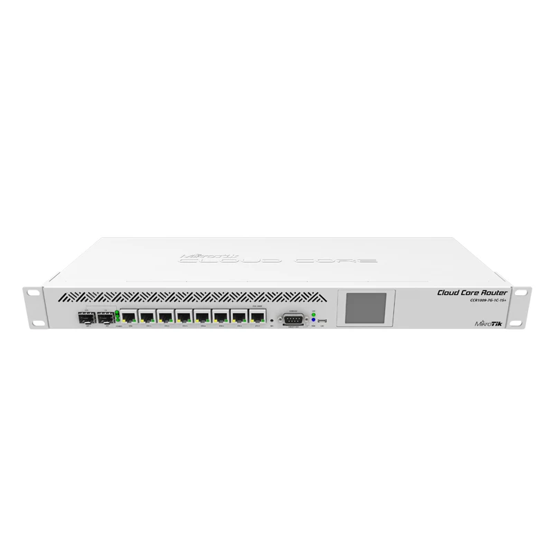 

Mikrotik CCR1009-7G-1C-1S+ Router 7xGigabit Ports, 1xCombo port (SFP or Gigabit Ethernet) 1xSFP+cage, 9 cores 1GHz CPU,2GB RAM