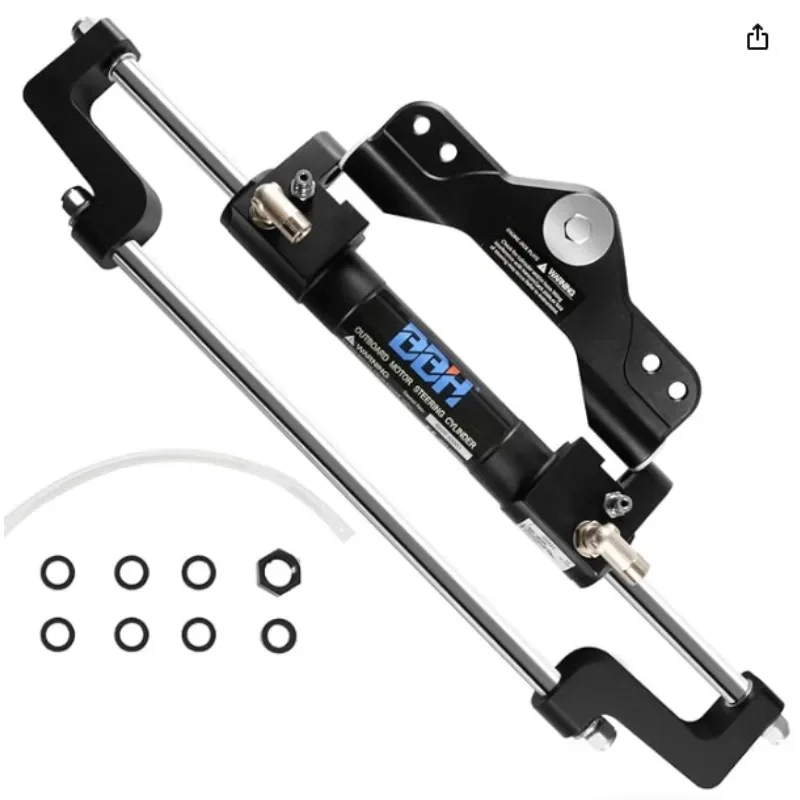 

BBH 200HP Boat Hydraulic Outboard Steering System Kit with Steering Wheel,Hydraulic Cylinder, Helm Pump and Tubing