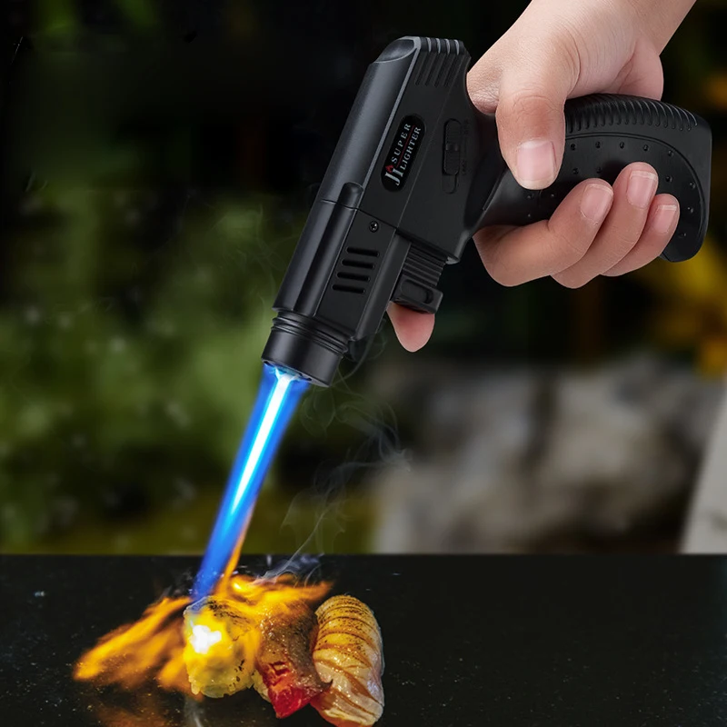 BBQ Kitchen Torch Turbo Lighter Large Capacity Airbrush Jewelry Metal Welding Gift Lighter Gas Windproof Lighter Outdoor Gadget