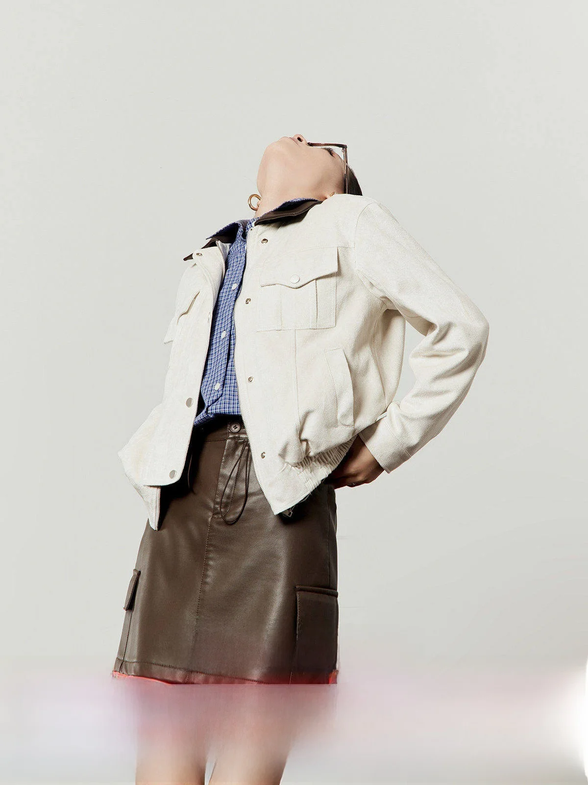 

Женская куртка White Collar: новая модель весна-осень, ретро-стиль, цветные блоки, отложной воротник, рабочая одежда, универсальная короткая куртка