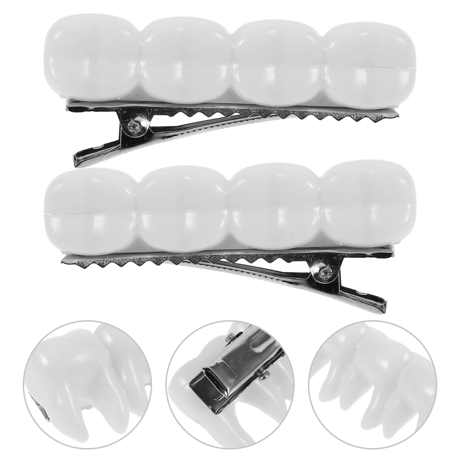 

2 Pcs Skull Bone Shape Hairpins for Halloween Tooth Fairy Costume Accessories Cute Clip Decor Clips