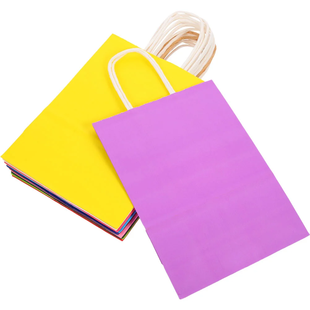 

24 Pcs Kraft Paper Packaging Bag Colorful Gift Bags Candy for Birthday Party Food Tote