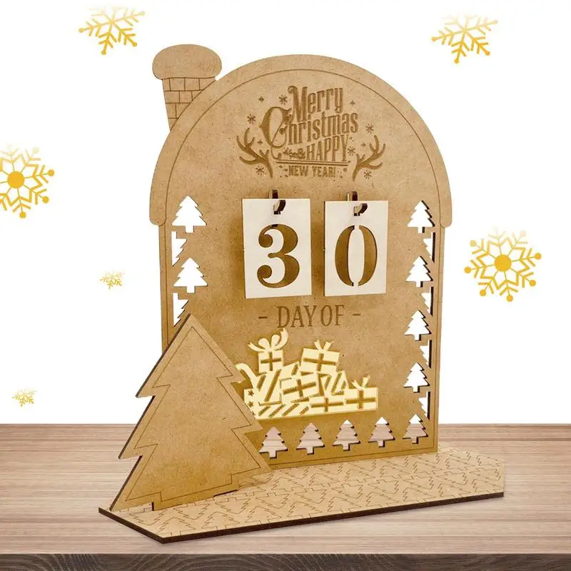 Kerst Houten Adventskalender Onafgemaakte Huisvormige Aftelkalender Adventskalender Diy Kit Klaar Om Te Versieren Voor Geschenken