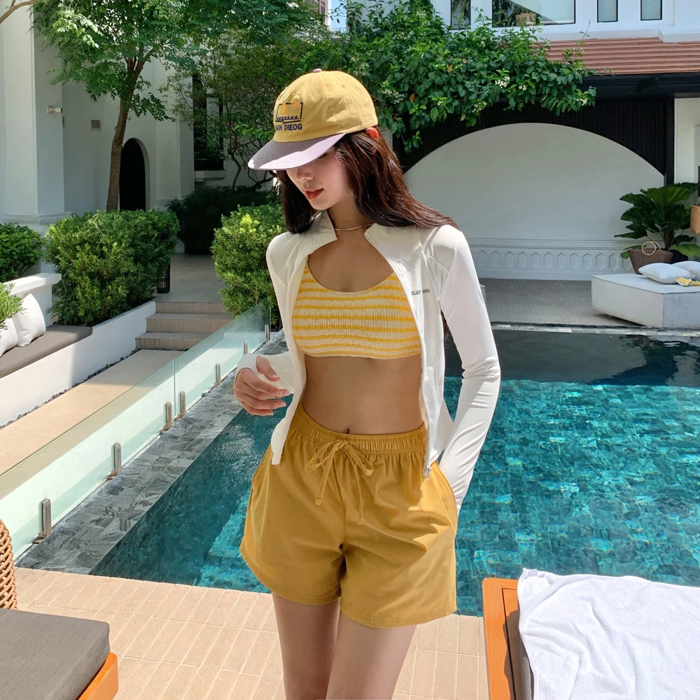 

Women's Two-Piece Long Sve Swimming Suit Diving Suit Snorkeling Jellyfi Suit Conservative Slimming Surfing Water Sports ...