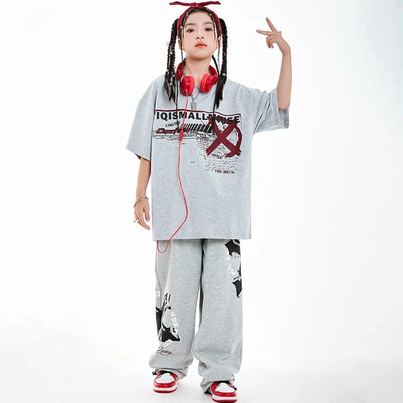 2025 meninos meninas roupas esportivas jazz dança topo calças de carga hiphop terno crianças prática terno dança rua trajes palco dn20454