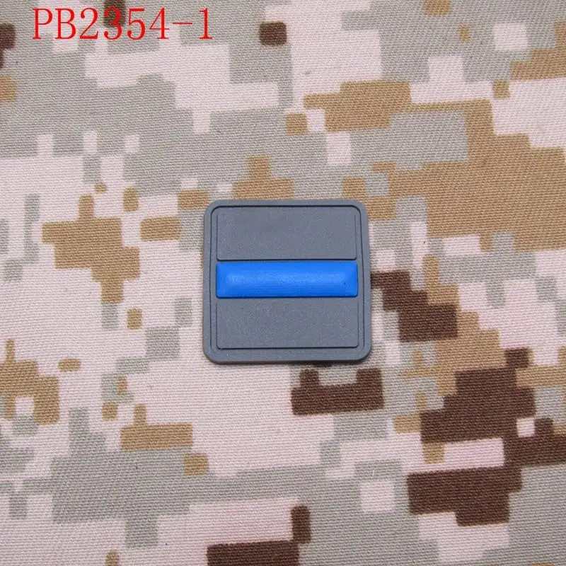 Naszywka 3D PVC dla policji SWAT, cienka niebieska linia, 2 szt