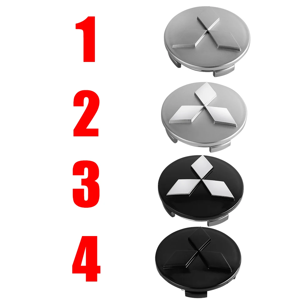 4pcs 60mm Car Hub Cap Wheel Center Emblem Cap for Mitsubishi  Asx Lancer 10 Outlander 3 l200 Xpander Pajero 4 Montero V73 Triton