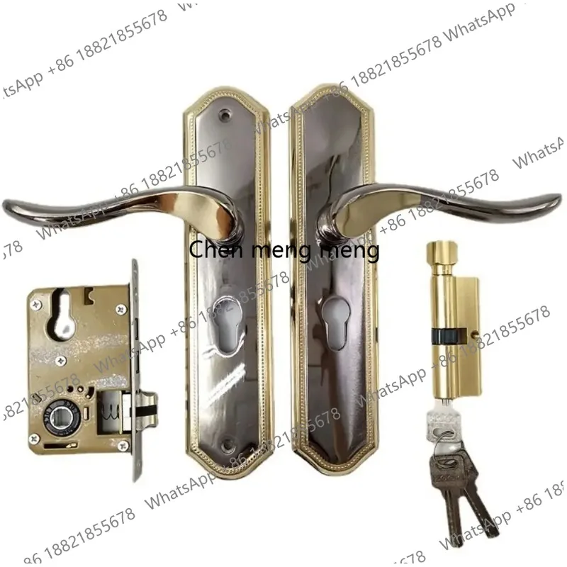 

Европейский стиль: дверной замок для спальни, легко устанавливаемый, винтажный комплект с ручкой и 3 ключами, противовзломный замок для ворот