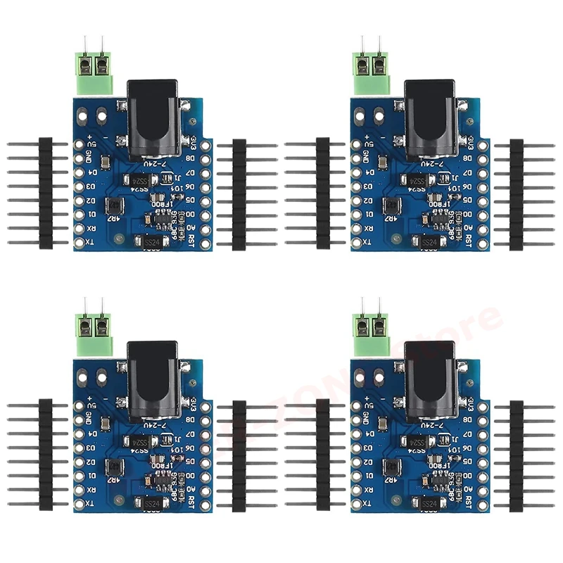 4pcs 7-24V DC Power Shield V1.1.0 for WEMOS D1 Mini Development Board DC Power Supply Screen Module