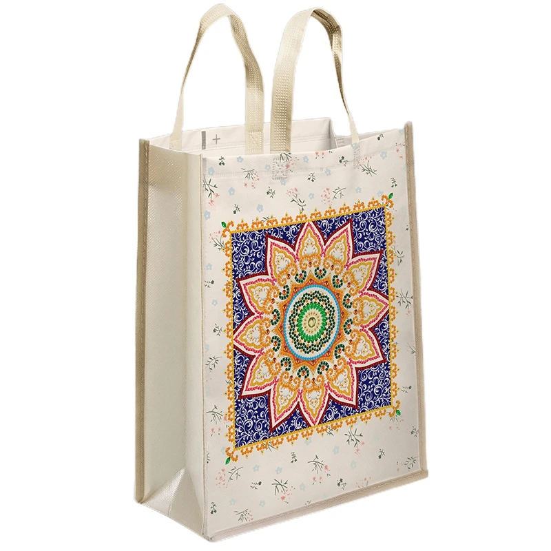 Diamond Painting Handbag Drill Reusable Eco-Friendly Shopping Storage Bags Foldable Grocery Tote Home Organizer Gift