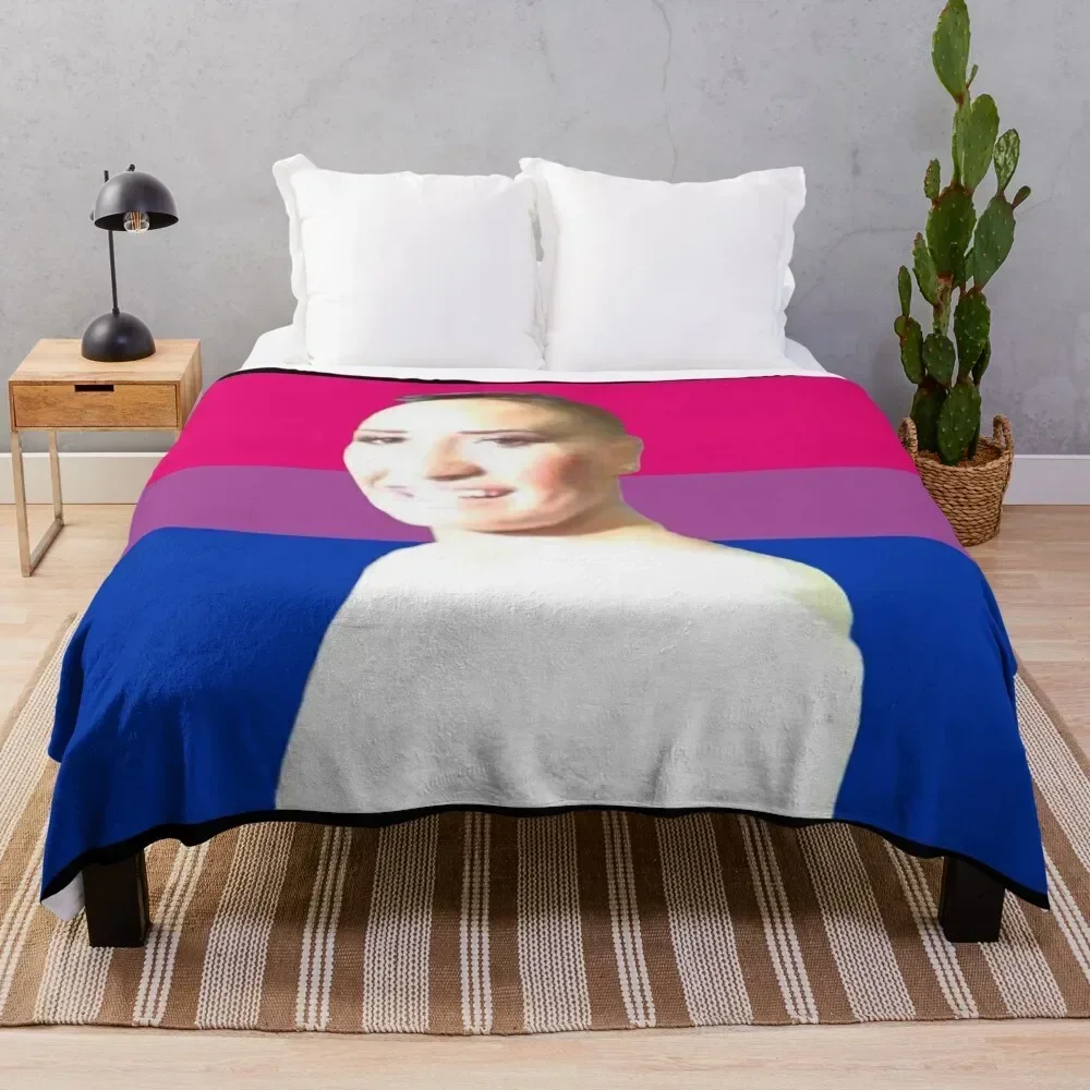 

Bi Pride - Poot Lovato Throw Blanket Soft Comfort Blanket for Reading Watching TV