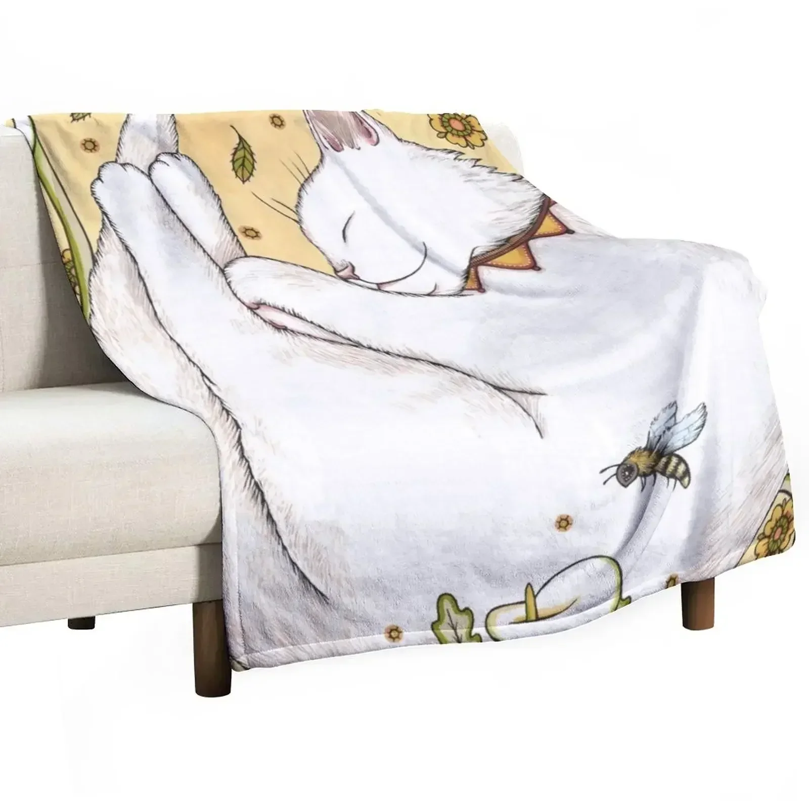 

Butterflies and Bees Throw Blanket Camping Retros Blankets