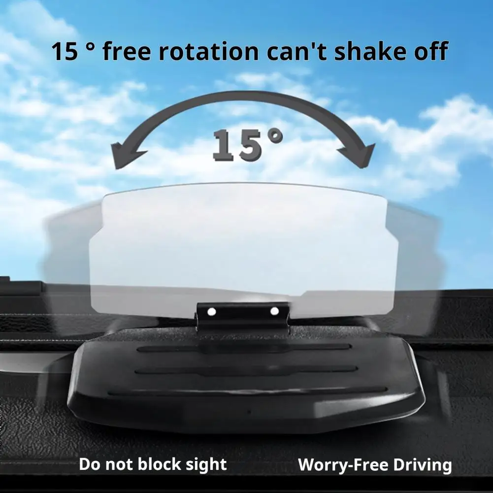 

Держатель для телефона Hud Display Автомобильный держатель для телефона с беспроводной зарядкой и режимом GPS-навигации Цифровой спидометр Hud для сейфа для автомобиля