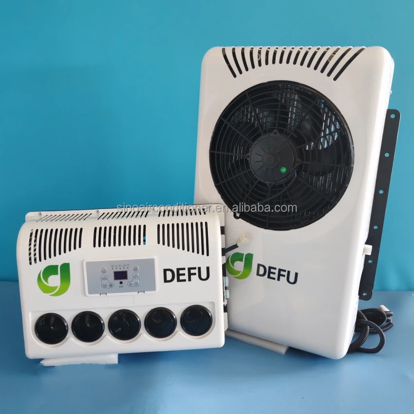 تيار مستمر Rv Camper A/c سيارة 24 فولت شاحنة 12 فولت التيار المتناوب Aire Acondicionado سيارة 12 فولت مكيف الهواء للشاحنة #1