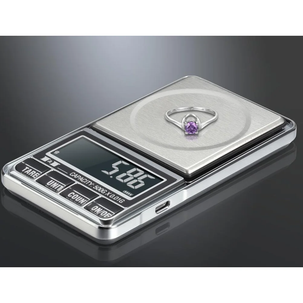 

Jewelry Scale 1000G/0.1G Precision Lcd Scale For Gems Medicinal Materials Reloading Compact Flip-Open Lid Auto
