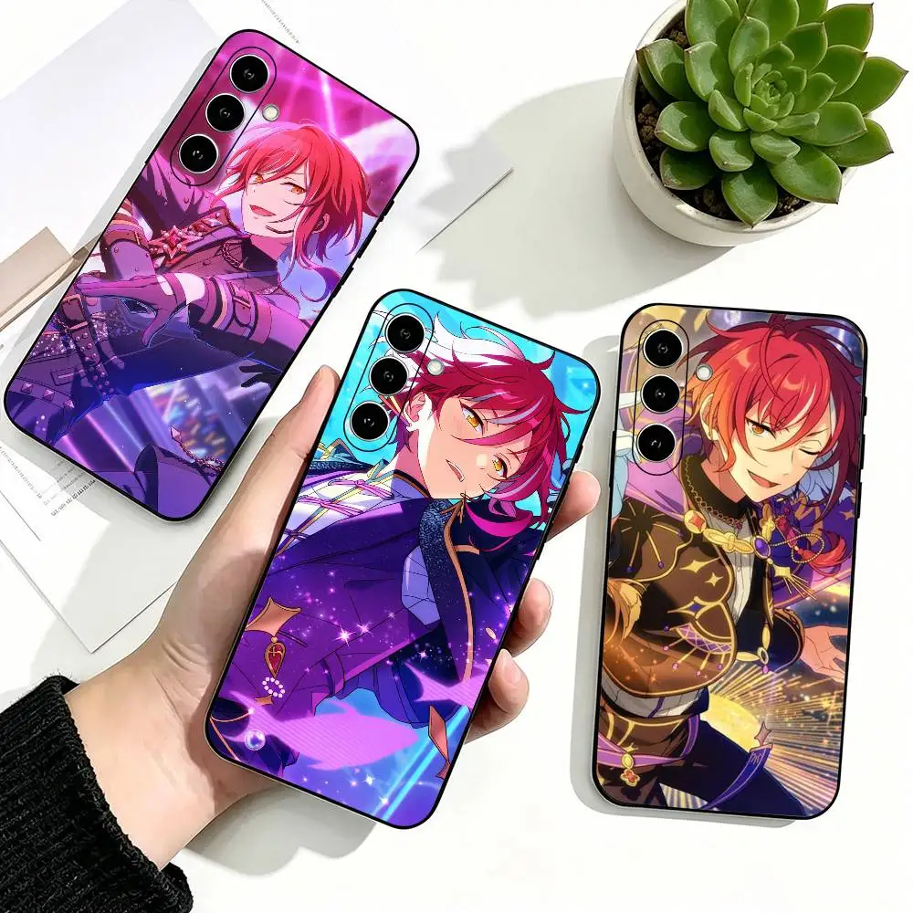 Ensemble Stars Natsume Sakasaki Phone Case Black Silicone Soft For Samsung Galaxy A73,A72,A71,A70,A53,A52,A51
