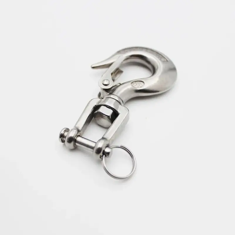 304 Stainless Steel Self Locking Swivel Hook Heavy Duty Swivel Eye Lifting Hook Rigging, Working Load 150/350/ 650/1000/1500KG