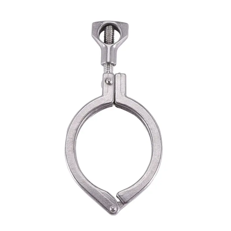 AT63 8 Pcs 2 Inch Tri-Clamp, 304 Stainless Steel Heavy Duty Single Pin Clamp with Silicone Gasket for Sanitary Fittings