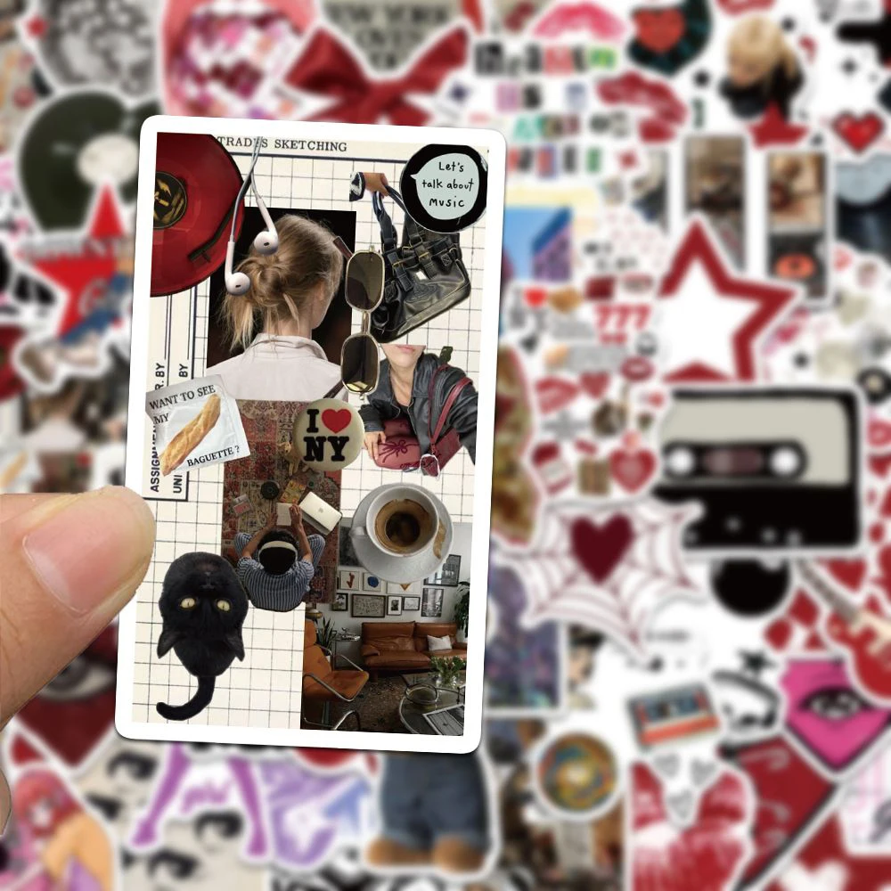 10/30/50 Stück Cartoon Innenstadt Y2K Mädchen Aufkleber Vintage Ästhetische Kunst Aufkleber DIY Skateboard Telefon Koffer Graffiti Aufkleber Pack