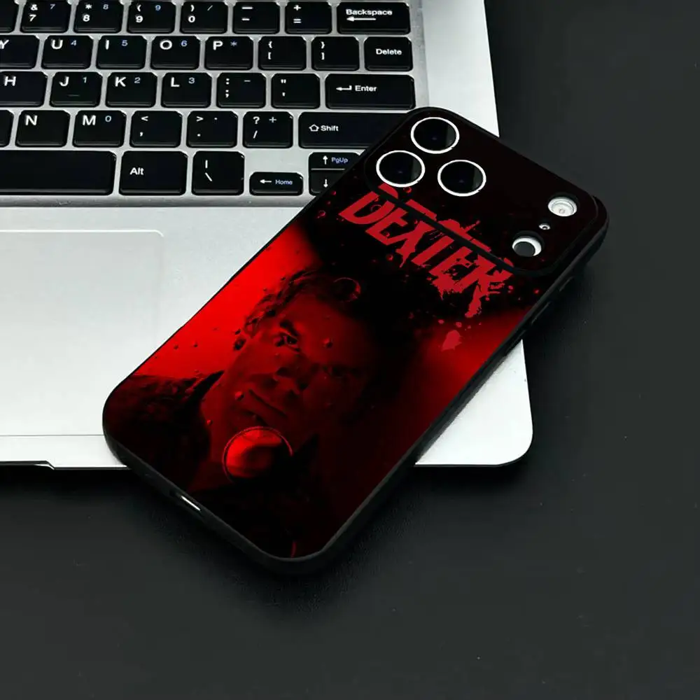 برنامج تلفزيوني D-Dexter M-Morgan جراب هاتف أنيق أسود متجمد TPU جراب هاتف For12-17. تصميم مطلي بخاخ الأشعة فوق البنفسجية