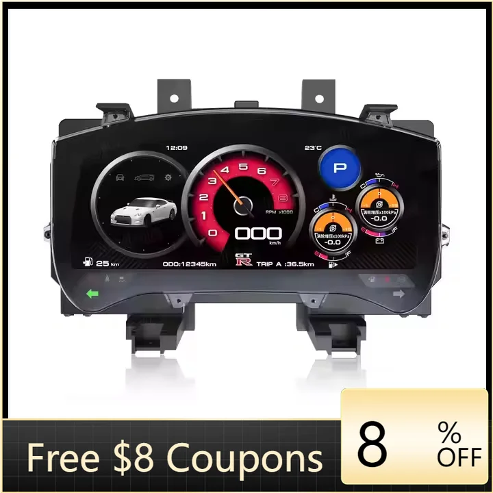 

NaviHua Car Upgrade Full LCD Dashboard Instrument Car Digital Cluster Auto Speedometer Panel for GTR 2011-2017