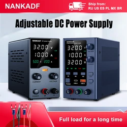 NANKADF DC laboratory power supply 30V 10A bench power supply encoder regulates voltage and current Dual input voltage 220V/110V