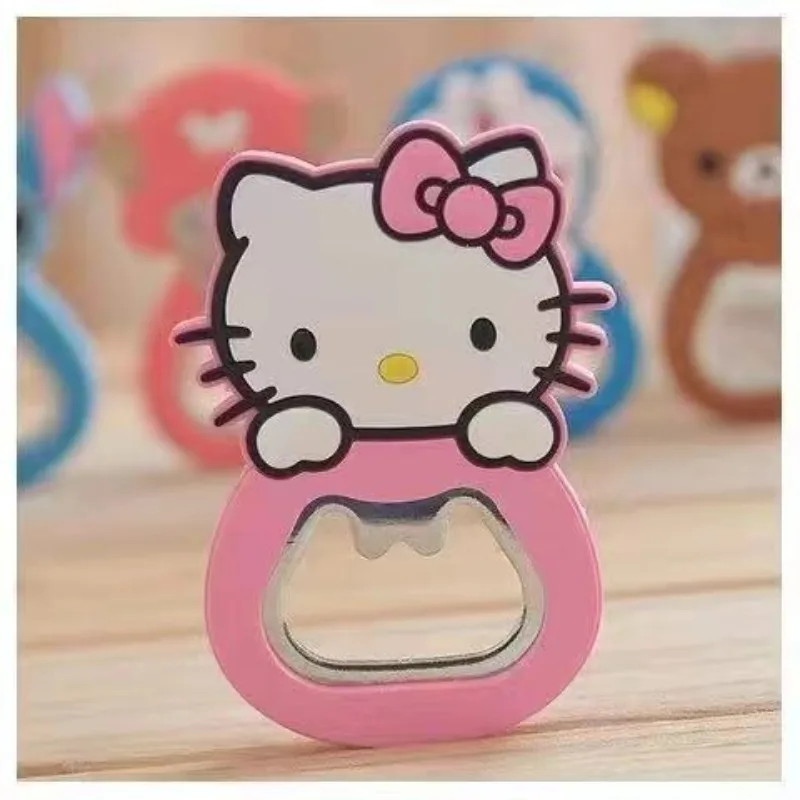 Hello Kitty Stitch Mymelody animation peripheral cartoon cute silicone beer bottle opener creative refrigerator magnet wholesale