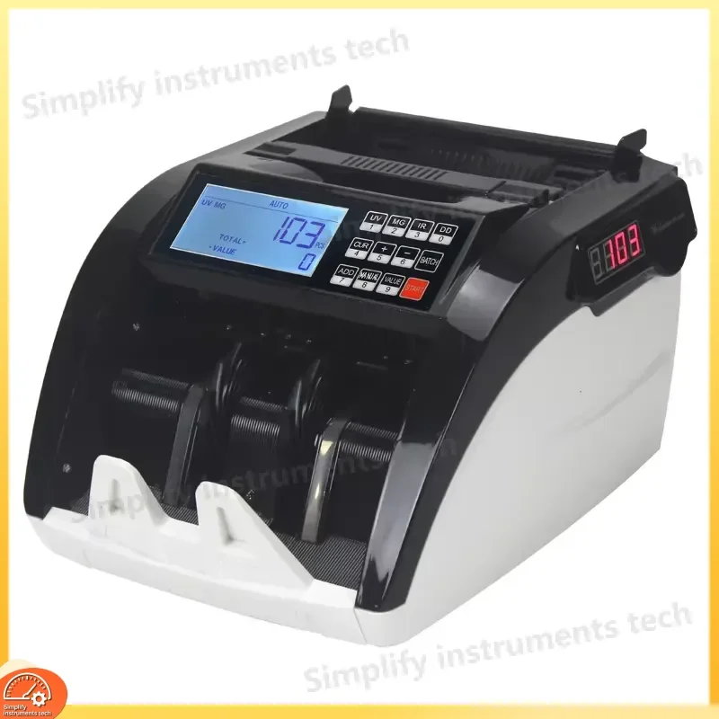 110V 220V Currency Counter with UV IR MG DD Detection for USD EUR AED THB PHP IQD Banknotes Cash Counting and
