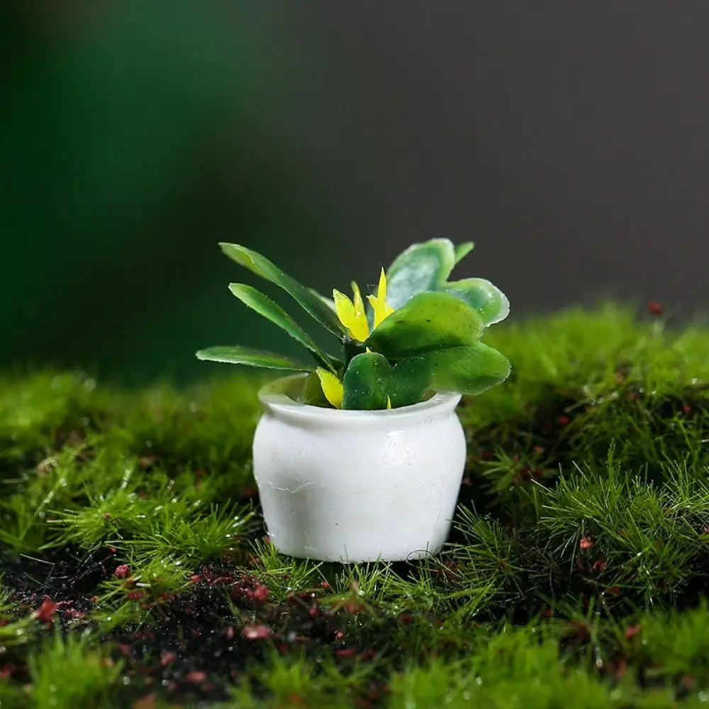 

Simulation Plants Mini Tree Potted Mini 1:12 Dollhouse Simulation Potted Plants Resin Plastics Dollhouse Green Plant