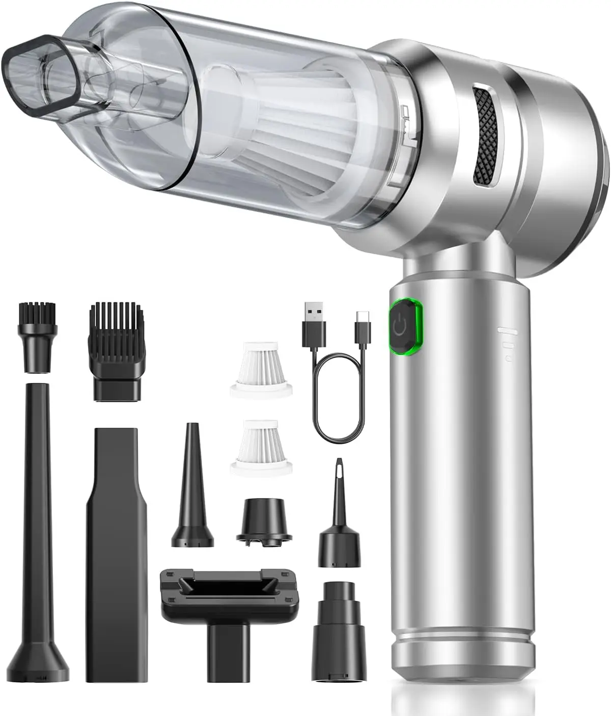 

Car Vacuum,3 Suction Modes,Portable Mini Cordless Cleaner with 24000pa Suction Power,Type-C Charge,Handheld Vacuum for Home