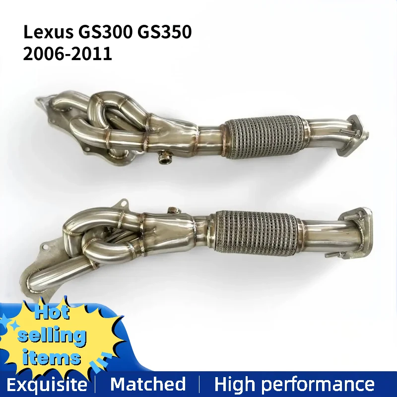 

Глушитель выхлопной трубы из нержавеющей стали подходит для Lexus GS300 GS350 2006-2011 выхлопной коллектор двигателя