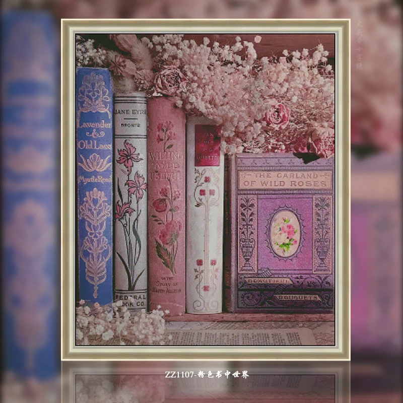 [ZZ1107-Shuyun Piaoxiang] Stamped Cross Stitch Kit 14CT 16CT, Cotton Thread Set, Creative Needlework Project