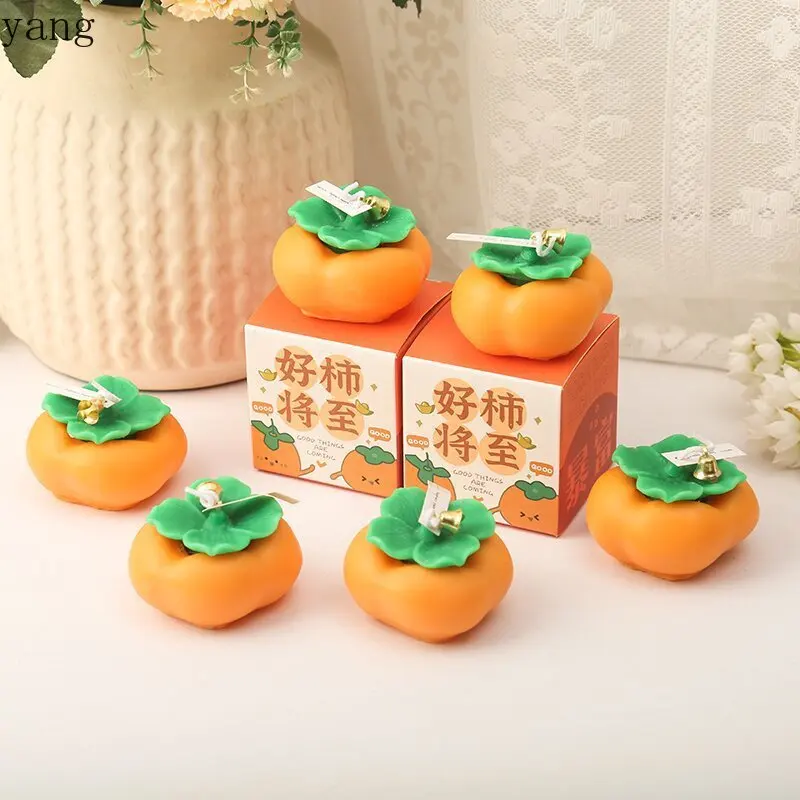 CX persimmon scented candle souvenir persimmon ruyi interior ornament smokeless solid modeling wax