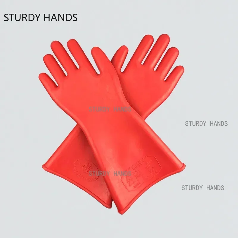 5~35kv Anti-electricity Protect Rubber Gloves Professional High Voltage Electrical Insulating Gloves Electrician Safety Work