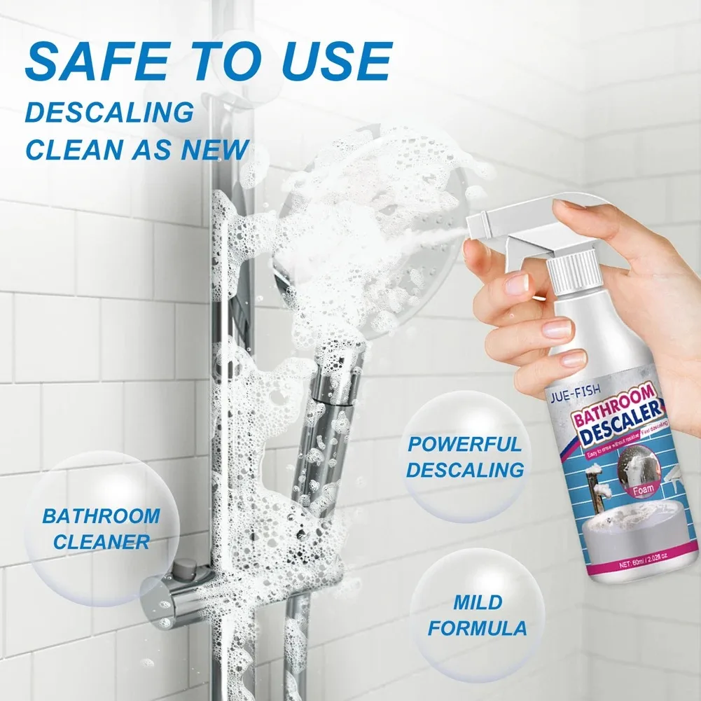 Stubborn Stains Cleaner Powerful Bathroom Foam Cleaner Spray Quickly Remove Descaling Cleaning Agent for Bathtub Toilet Shower