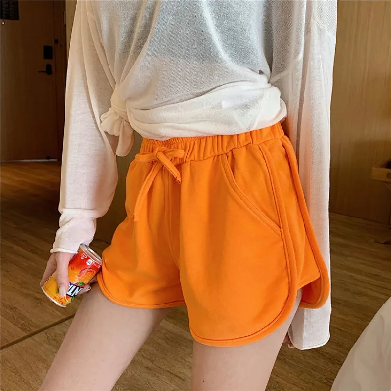 2024 Summer Sporty Shorts Women Harajuku Simple High Street Comfortable Fashion Korean Style Solid Basic Casual Trouser Straight