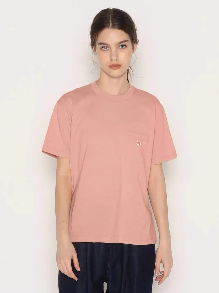 DANON2026 Summer New Pure Cotton Casual Versatile Multi-Color Straight round Neck Short Sleeve T-Shirt Women's Fashion Style