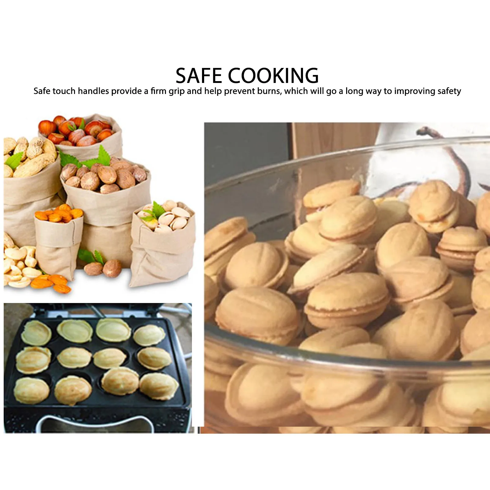 220V Assorted Maker Electric Candy Walnut Pastry Baking Tool Mini Household for Cake Sandwich Breakfasat Machine