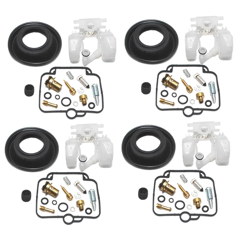 

4 Sets Motorcycle Carburetor Repair Kits with Diaphragm Float Fit for Suzuki GSXR750 GSF1200S GSXR1100 Adventurer 900 Daytona