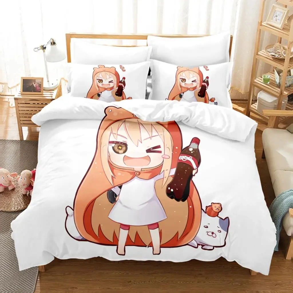 3D Print Anime Himouto! Umaru-chan Bedding Set Double Twin King Duvet Cover Comforter Pillowcase Boys Girls Adults Bedroom