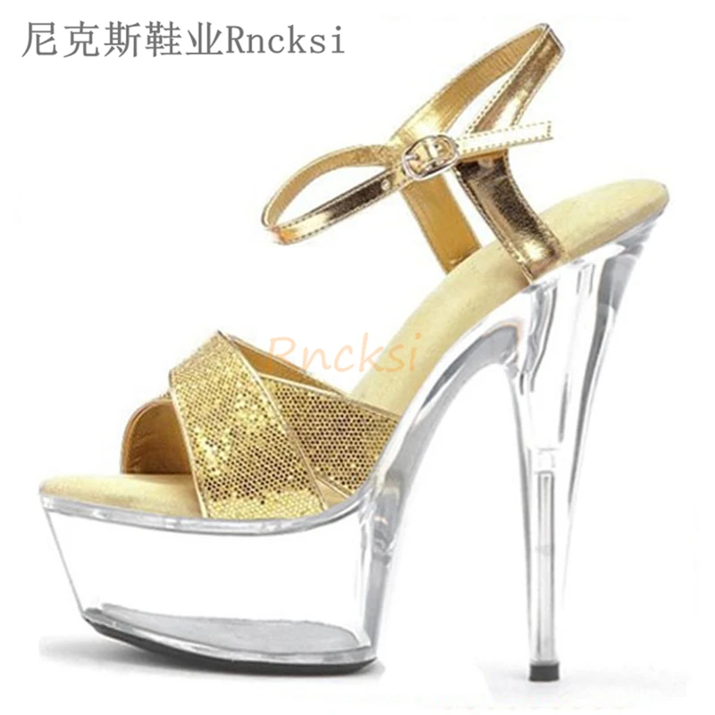 

Rncksi Super High Heel Ladies 15cm Wedges Sandals Women Summer Peep Toe Fashion Beach Shoes Guigui lady formal dress shoes