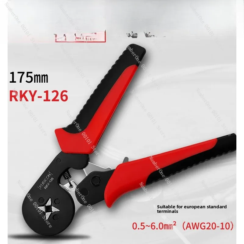 Terminal needle and tube crimping pliers Rubicon crimping pliers four-sided cold crimping pliers RKY-126