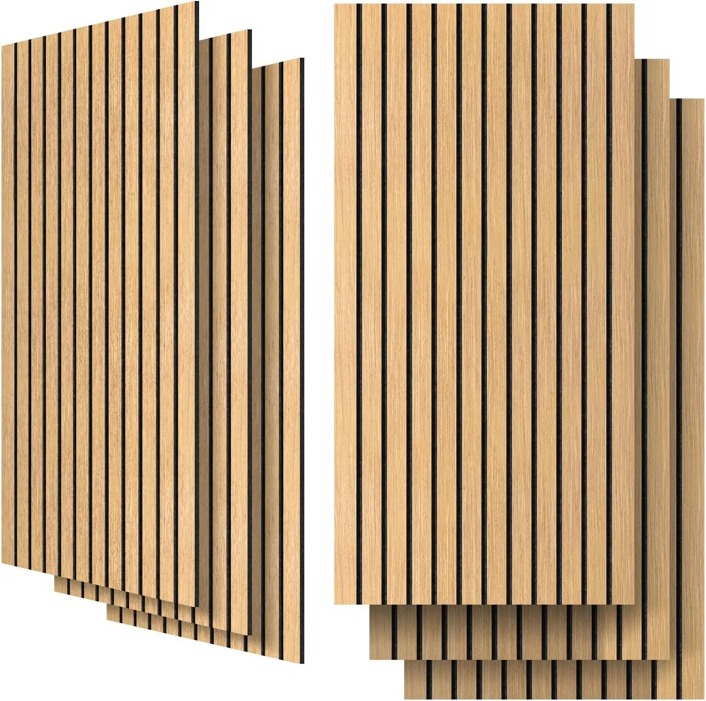 6 Packs Acoustic Panel,47.2 x 23.6 Inches Decorative Sound Proof Panel for Office,Home Theater,Studio,Khaki