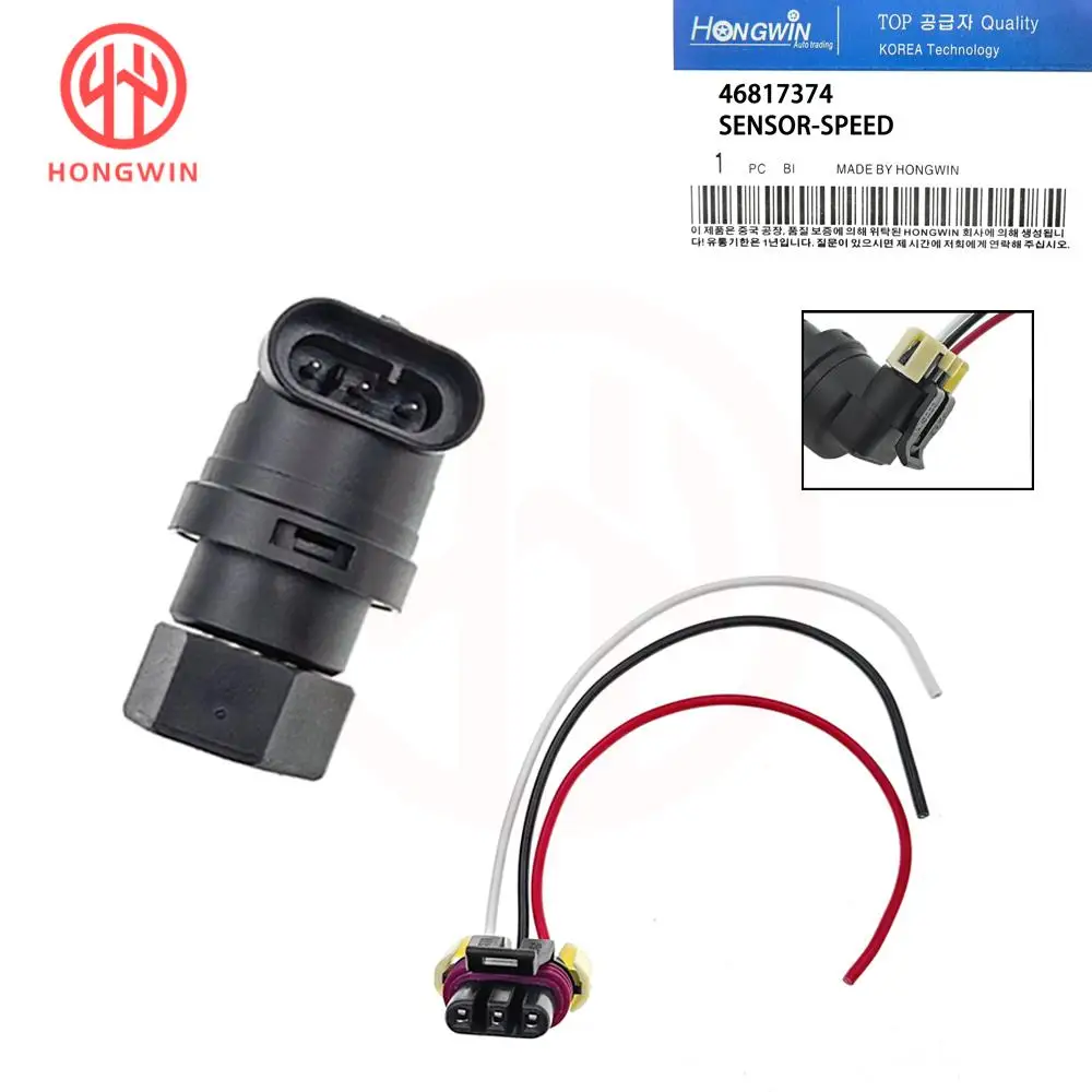46817374 46758006 Odometer Gearbox Vehicle Speed Sensor & Connector Plug Wire For Fiat Bravo Doblo Panda Marea Barchetta  Lancia