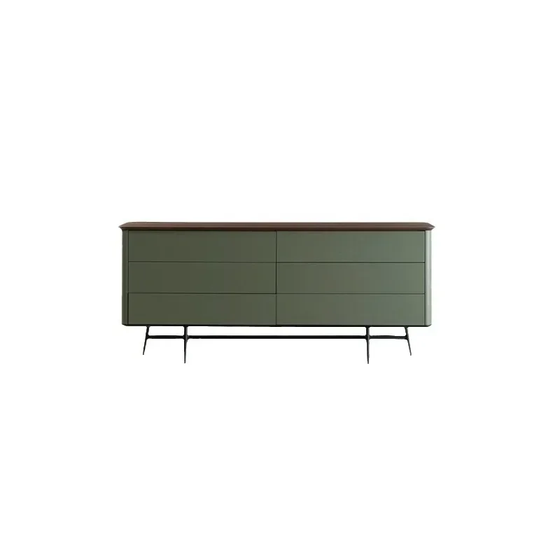 Italian minimalist paint six-chest cabinet, functional storage drawer cabinet solid wood porch cabinet
