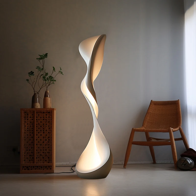 American simplicity Unique design aesthetics Floor Lamps lustre Wave shape LED Ceiling living room bedroom Decoration