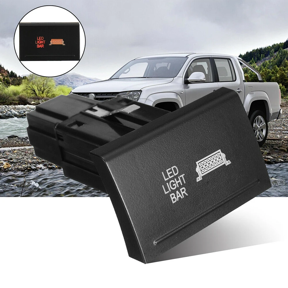 Reverse LIGHT BAR Push Switch ON-OFF Anti-retardant Multiple Protection Reliable Black ABS LED Indicator Light